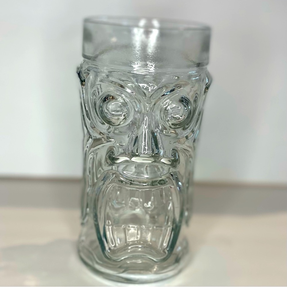 Anchor Hocking Clear Screaming Tiki Pint Glass